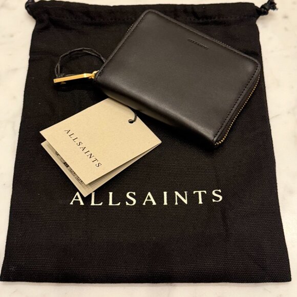 AllSaints Lena Hex Leather Zip Wallet - NWT - Picture 5 of 9